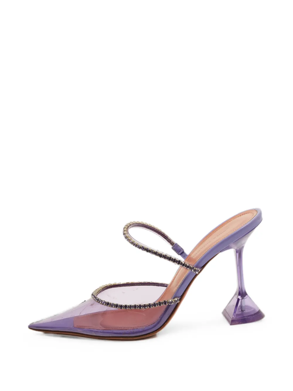 Amina Muaddi Gilda Sandalen mit Kristallen - Violett