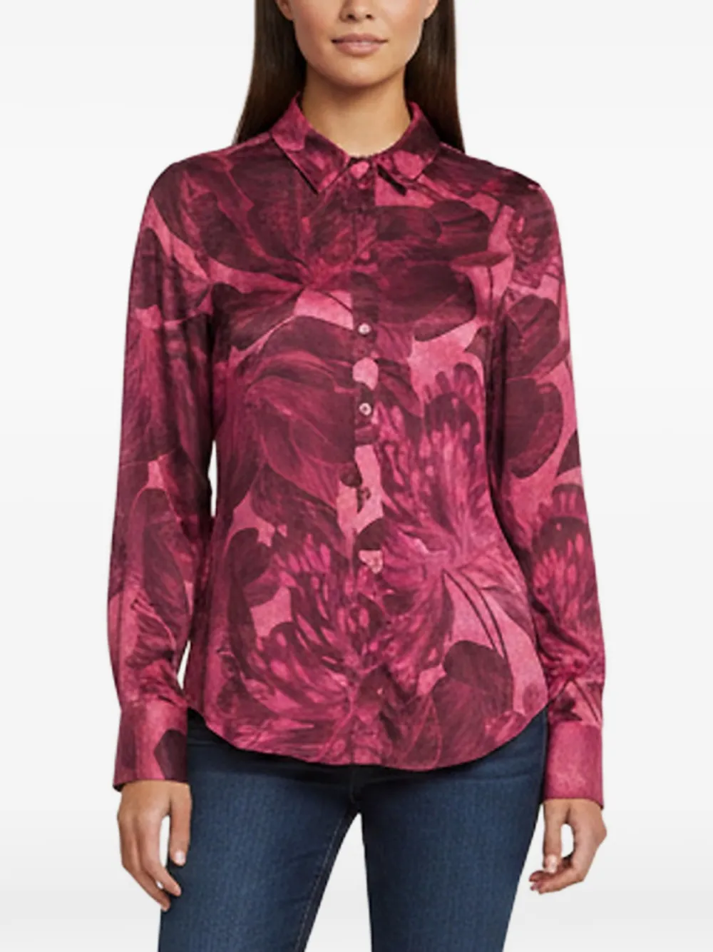 Roberto Cavalli Vintage printed satin shirt - Rosa