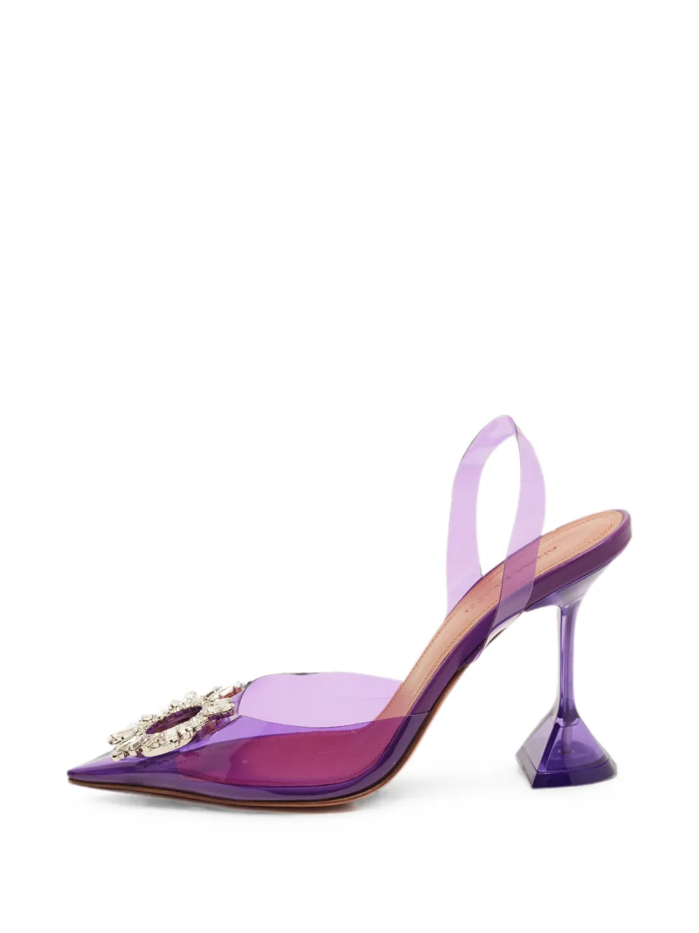 Amina Muaddi Begum Slingback-Pumps - Violett
