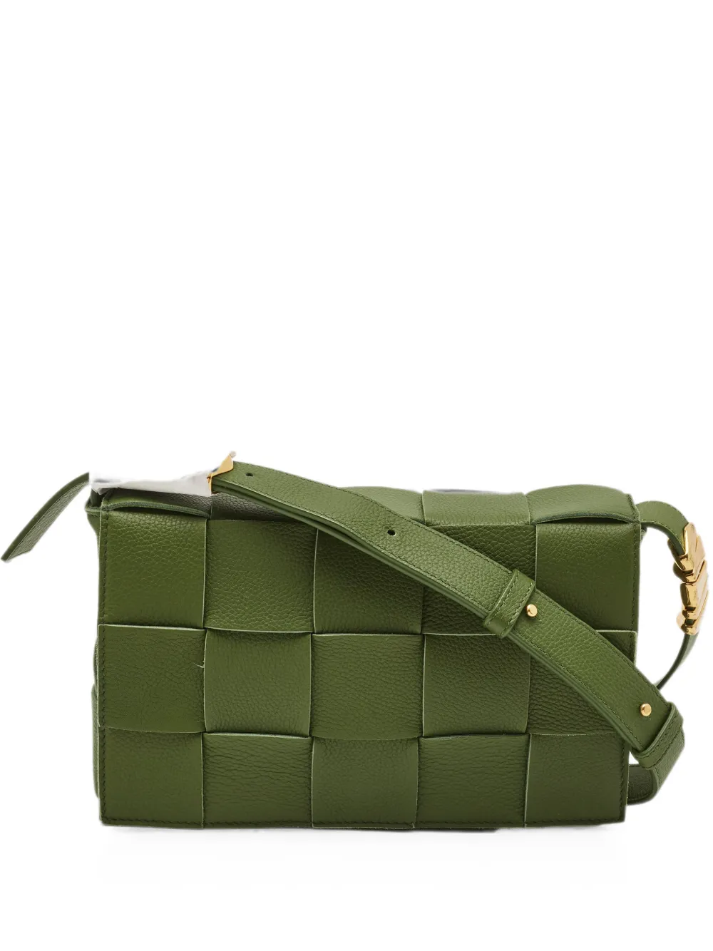 Bottega Veneta Pre-Owned Borsa a spalla Cassette media con design Intrecciato - Verde
