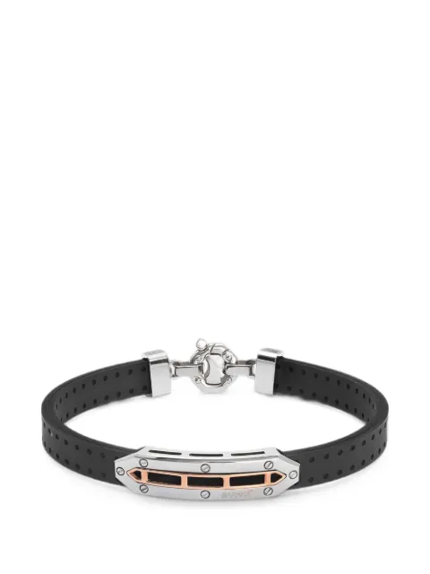 Barakà perforated rubber and screw-detail bracelet