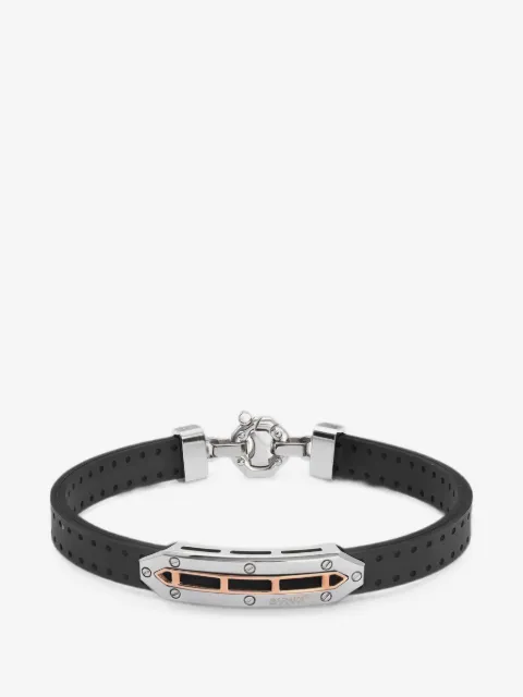 Barakà perforated rubber and screw-detail bracelet