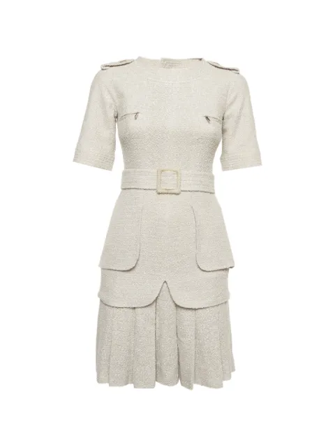 CHANEL Pre-Owned vestido largo con pliegues