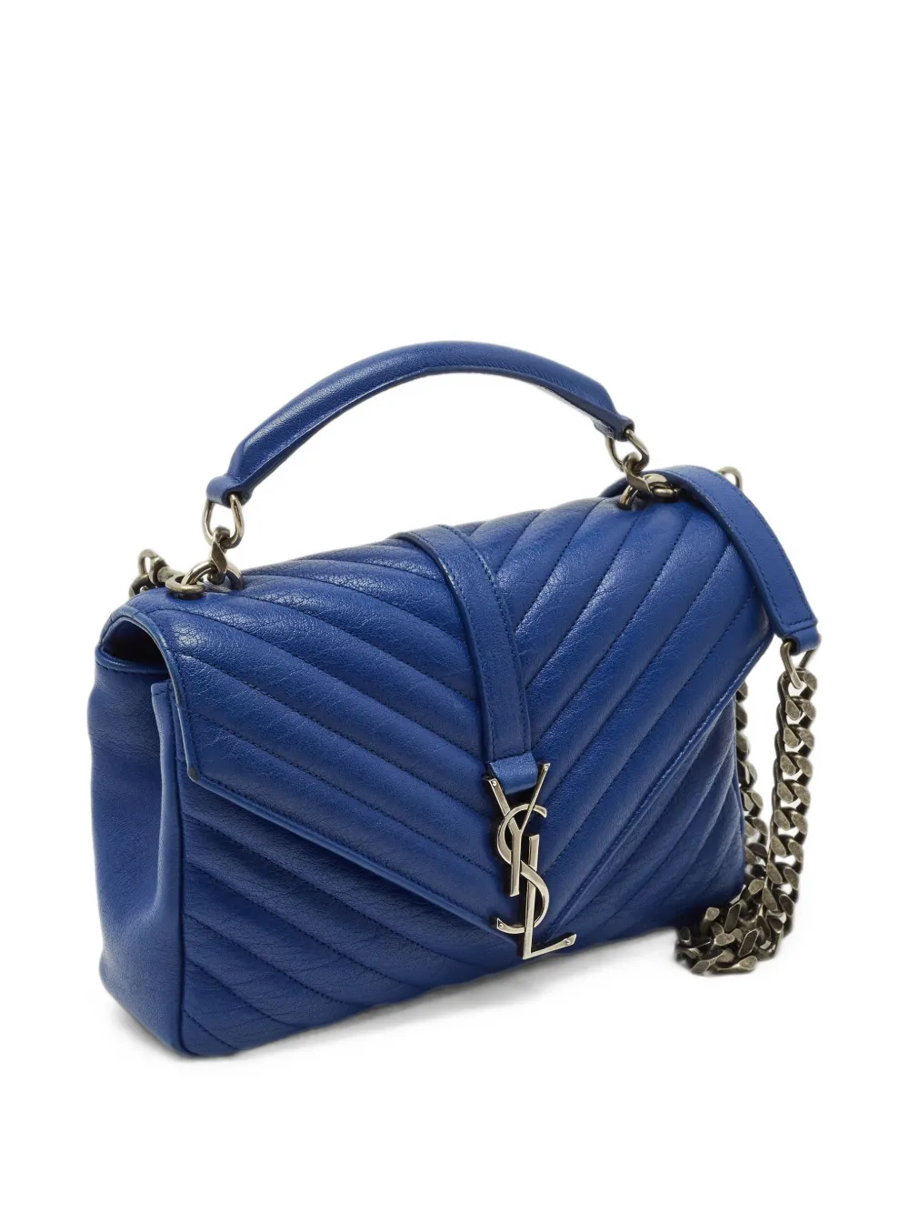 Saint Laurent Pre-Owned 2015 College matelassé tote bag - Blu