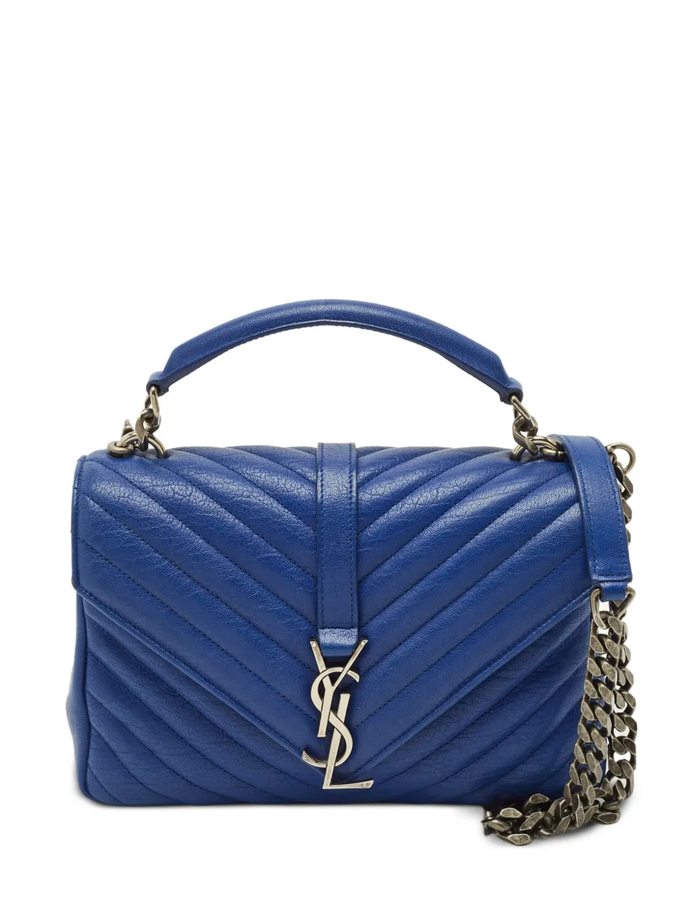 Saint Laurent Pre-Owned 2015 College matelassé tote bag - Blu
