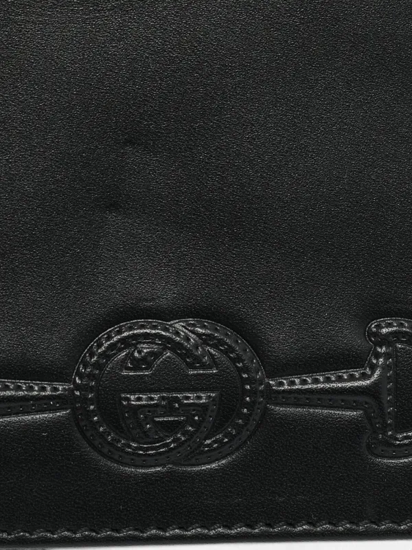 Gucci Pre-Owned GG ホースビット二つ折り財布 | ブラック | FARFETCH JP