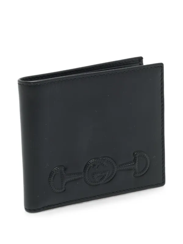 Gucci Pre-Owned GG ホースビット二つ折り財布 | ブラック | FARFETCH JP