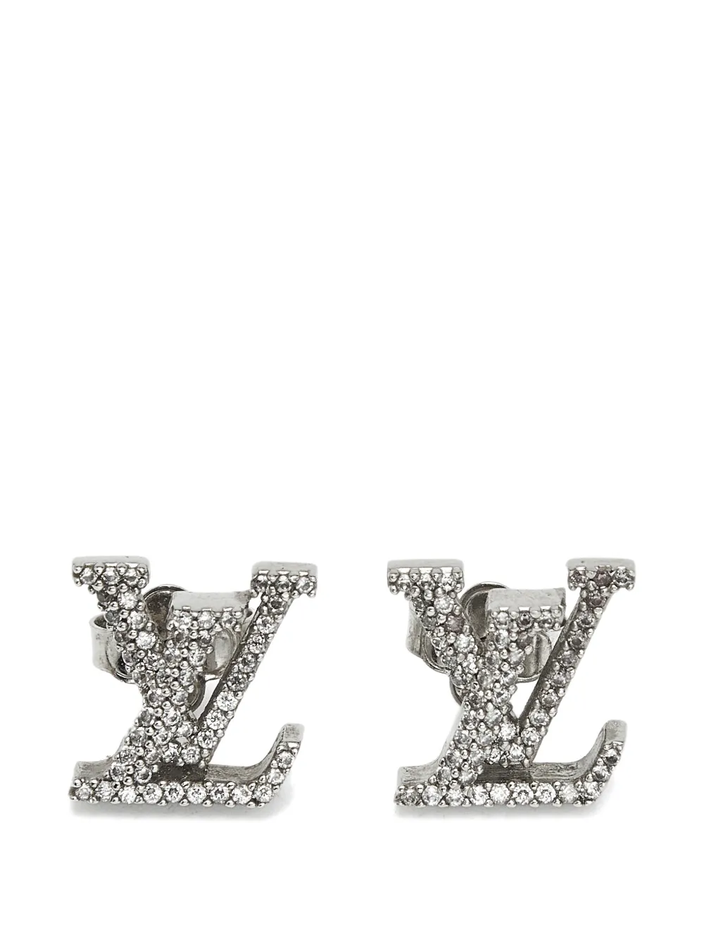 Louis Vuitton Pre-Owned Ohrringe mit LV-Logo - Silber
