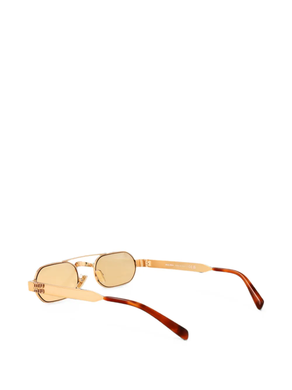 Miu Eyewear Zonnebril met geometrisch montuur Goud