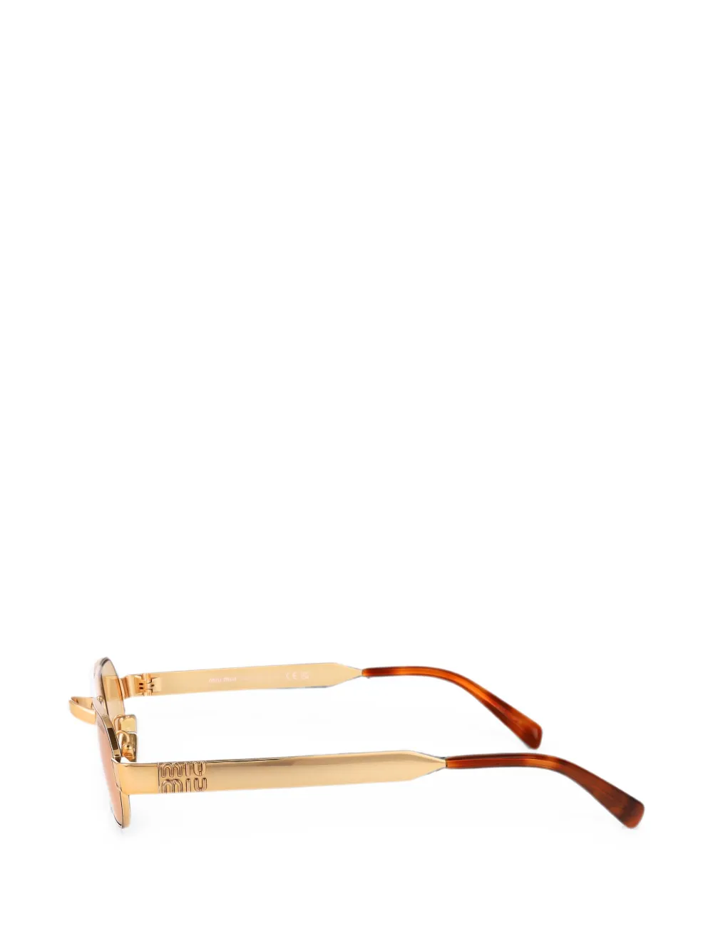 Miu Eyewear Zonnebril met geometrisch montuur Goud