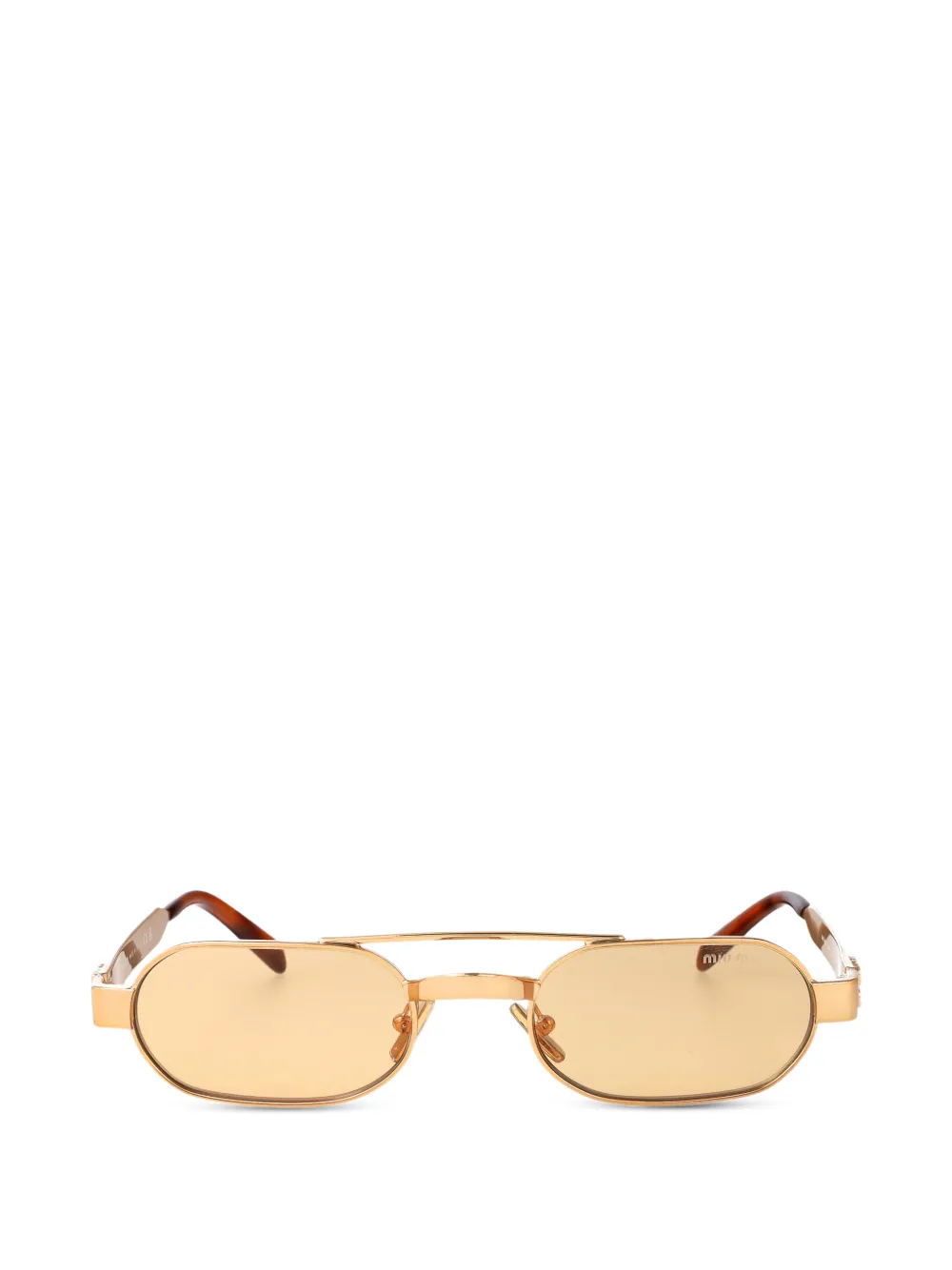 Miu Miu Eyewear geometric-frame sunglasses - Oro
