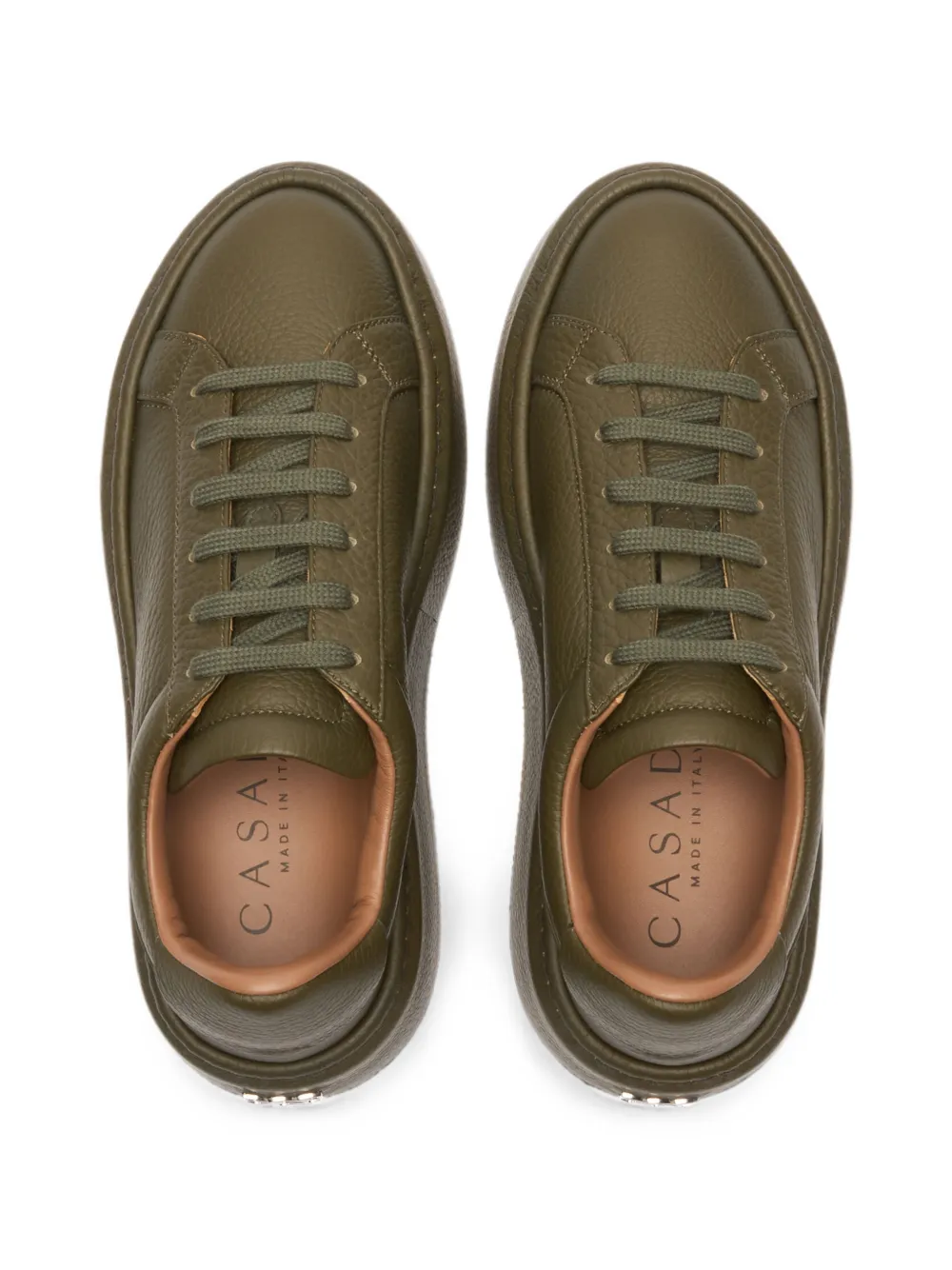 Casadei I-Box leather sneakers Groen