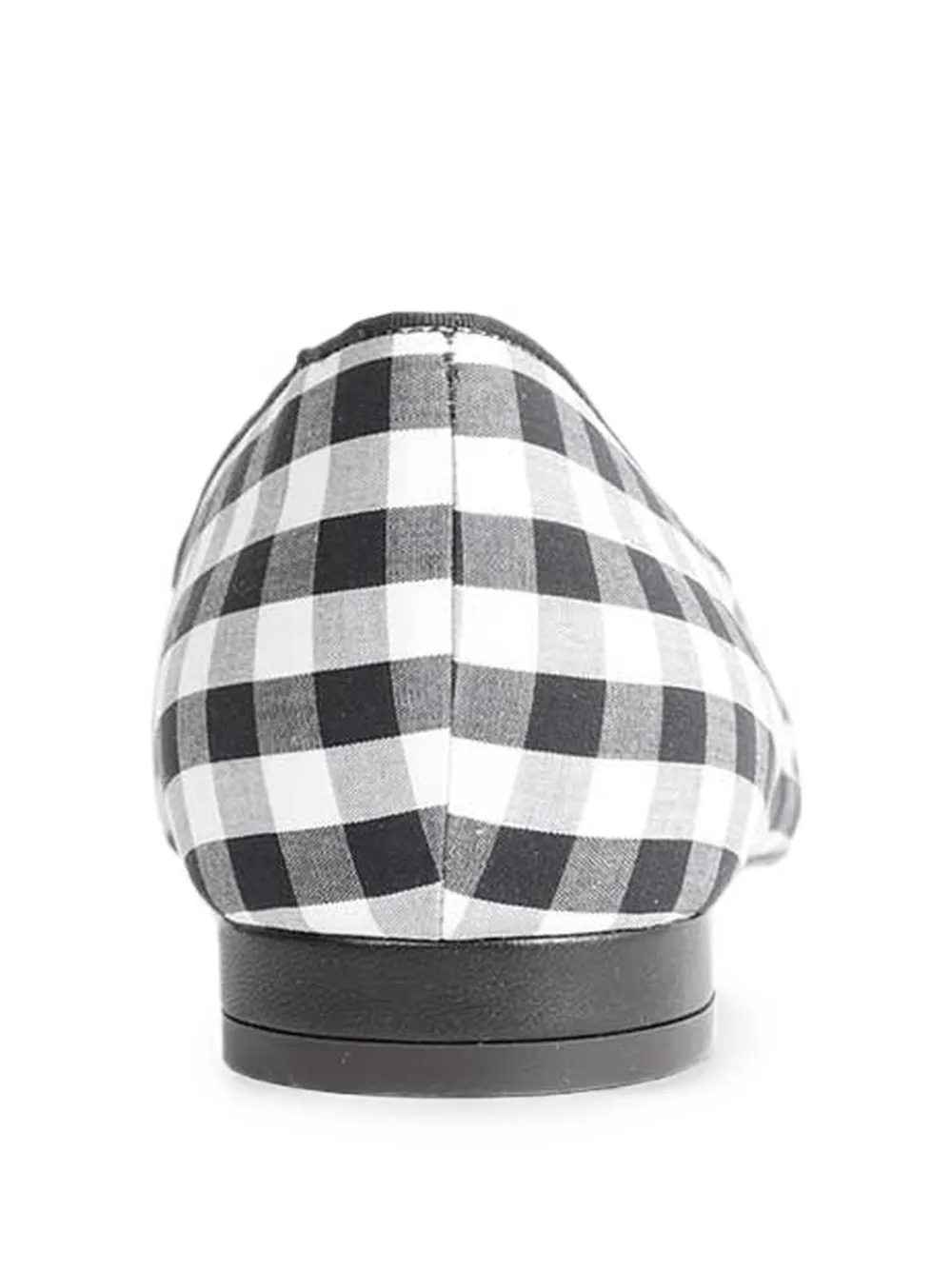Manolo Blahnik Alexa gingham flat pumps Zwart