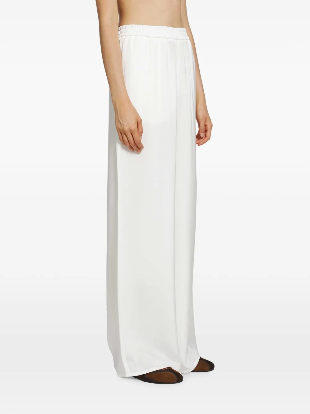 Max Mara Broek met wijde pijpen Wit