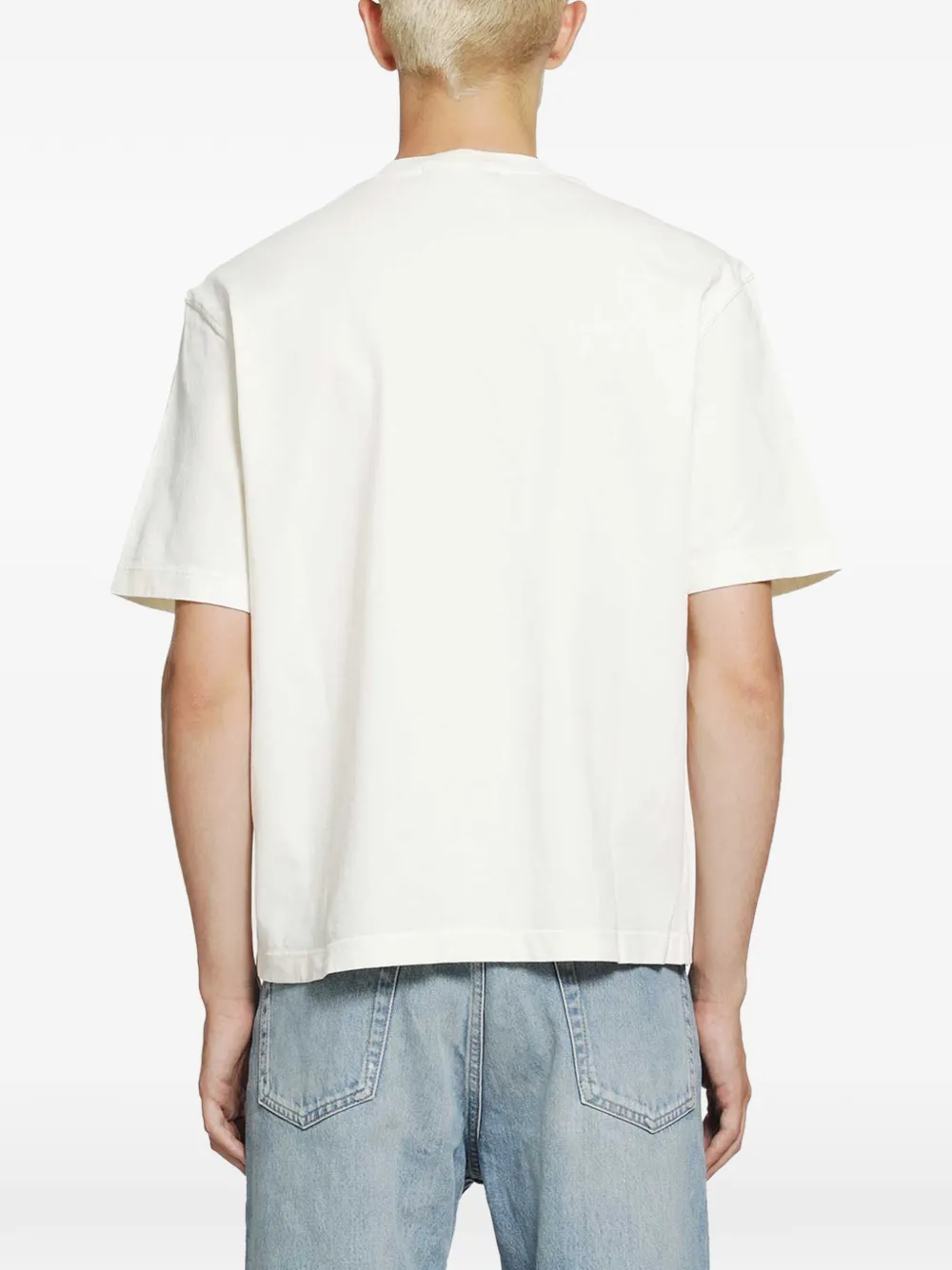 Stone Island T-shirt met logopatch Beige