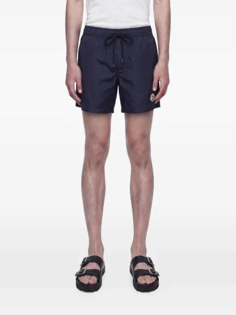Moncler logo-patch drawstring swim shorts