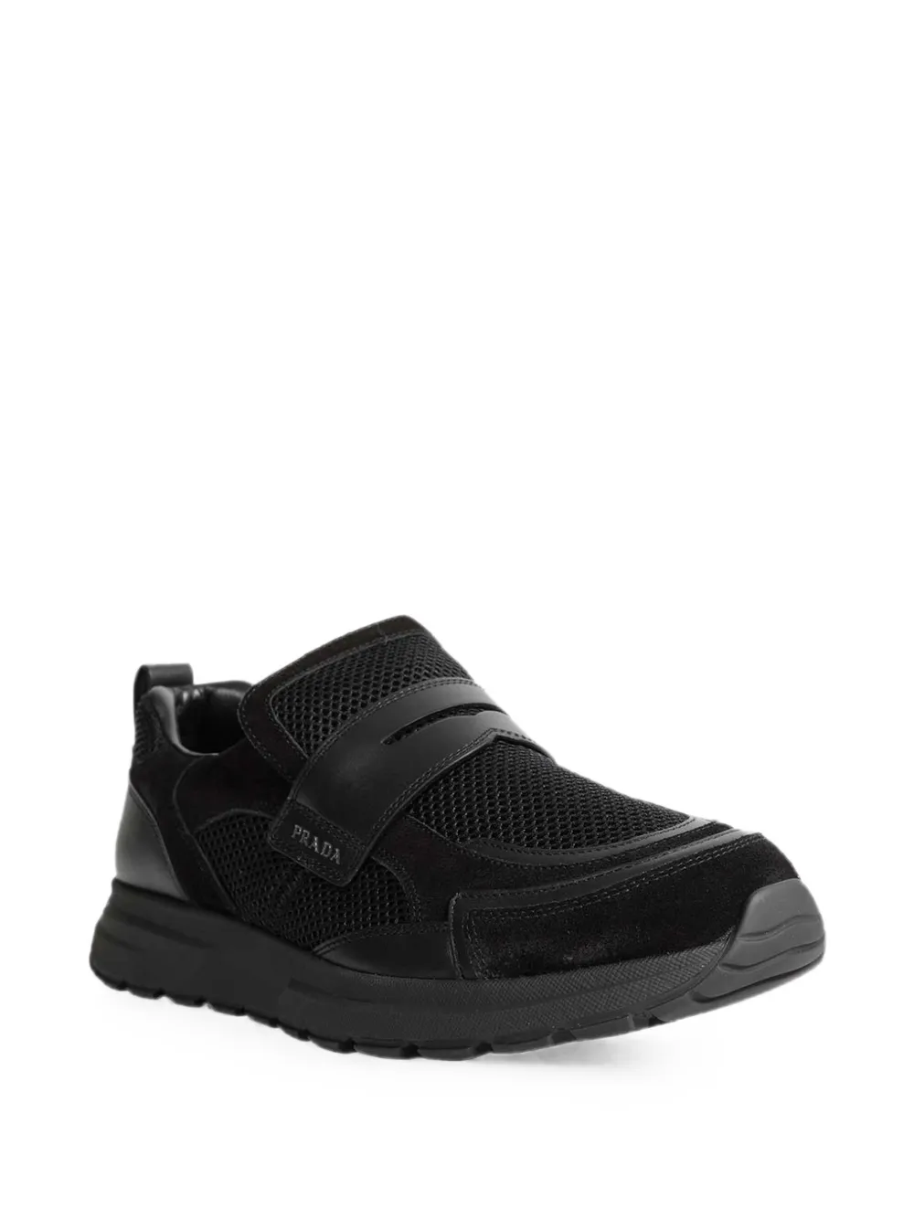 Prada Prax mesh sneakers Zwart