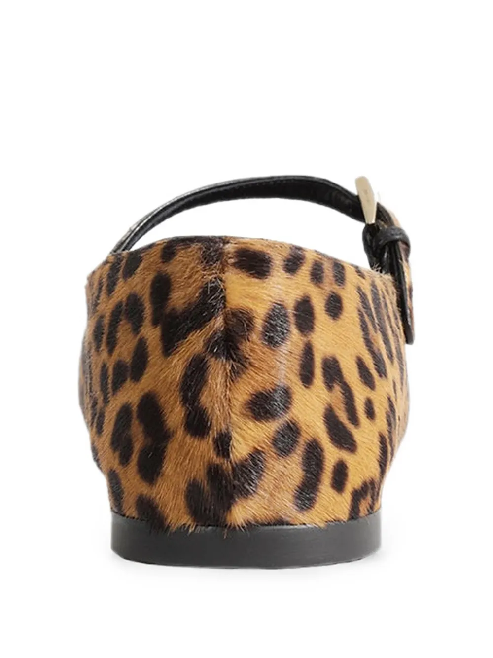 Prada leopard-print buckle-strap ballet flats Bruin