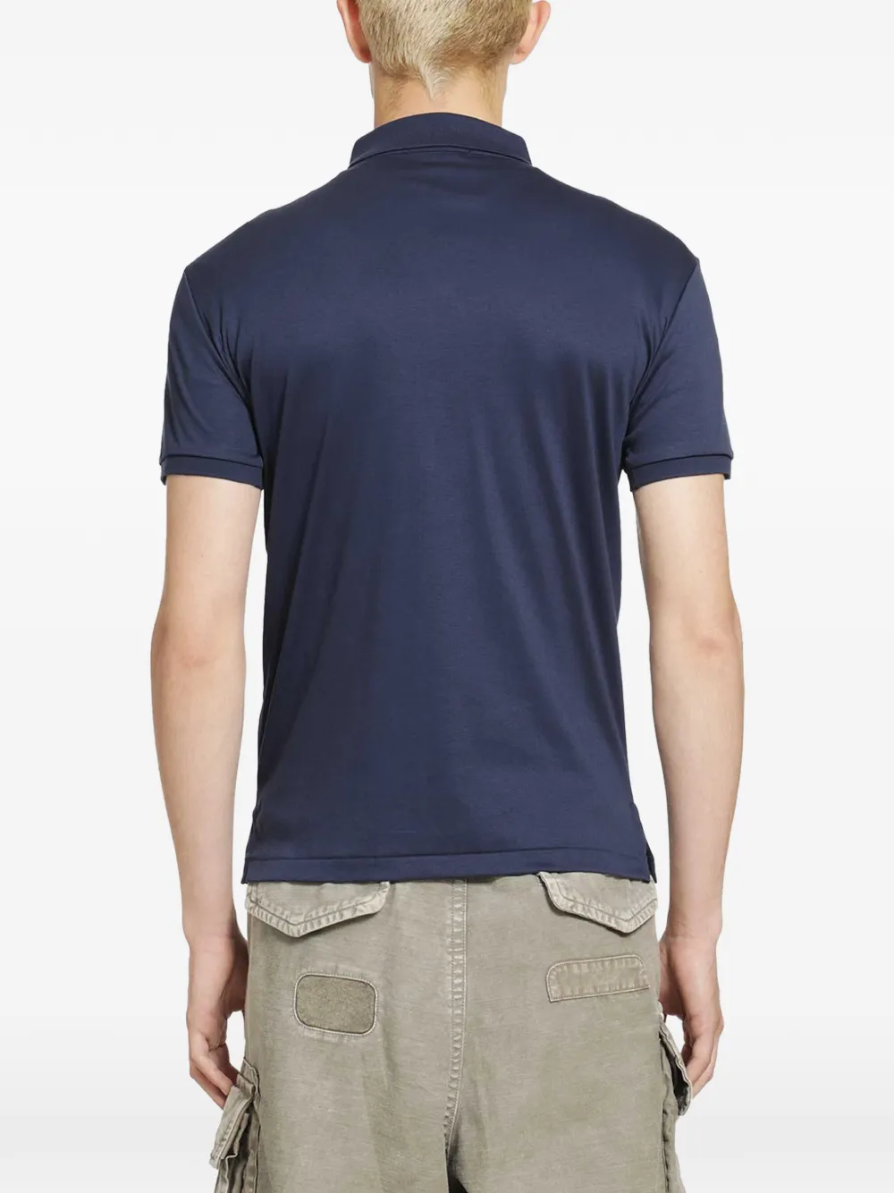 Polo Ralph Lauren Custom Slim poloshirt met geborduurd logo Blauw