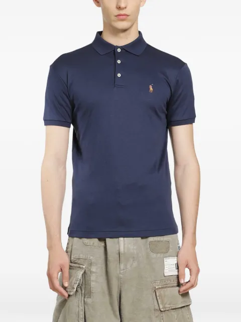 Polo Ralph Lauren Custom Slim Poloshirt mit Logo-Stickerei