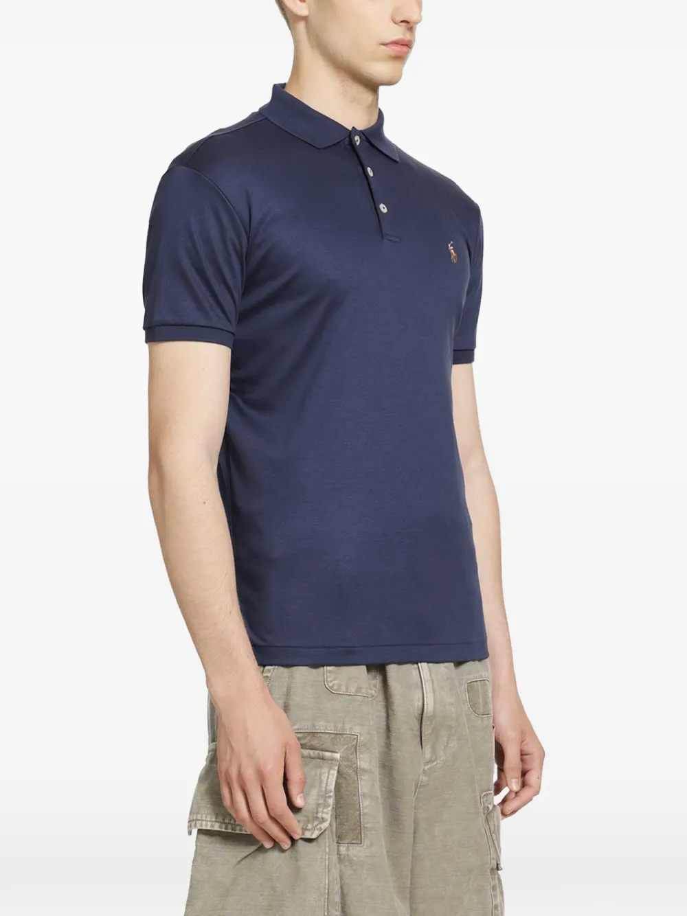 Polo Ralph Lauren Custom Slim poloshirt met geborduurd logo Blauw