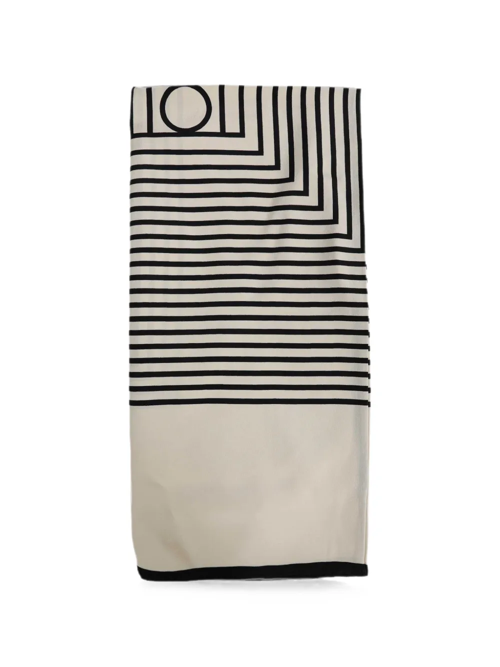 TOTEME monogram-print silk scarf - Toni neutri