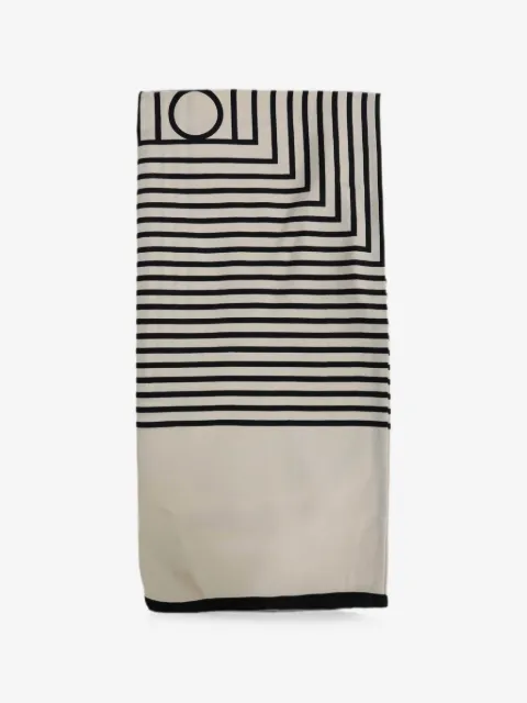 TOTEME Echarpe de seda com estampa monogramada