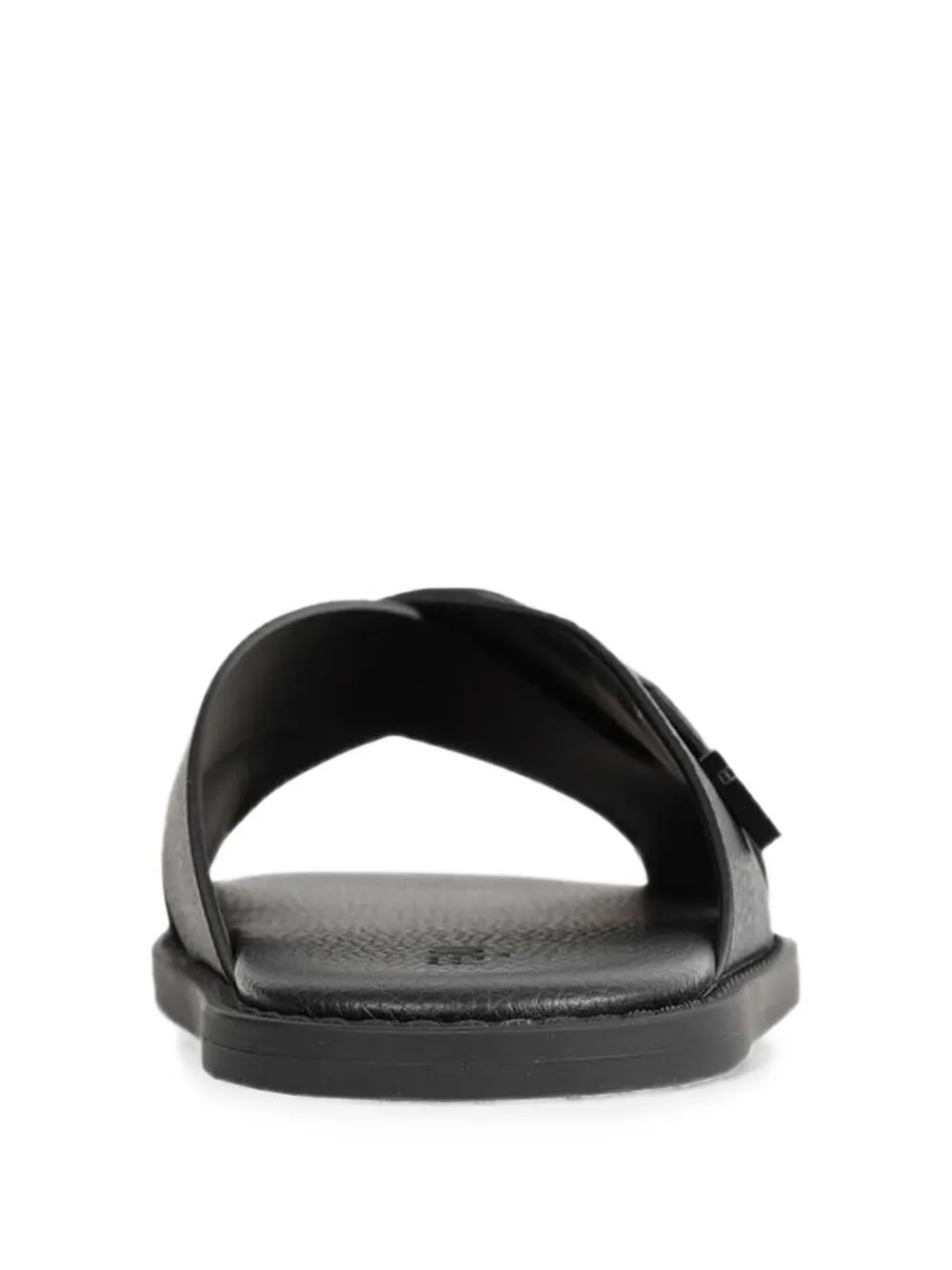FENDI FF logo crossover strap sandals Zwart