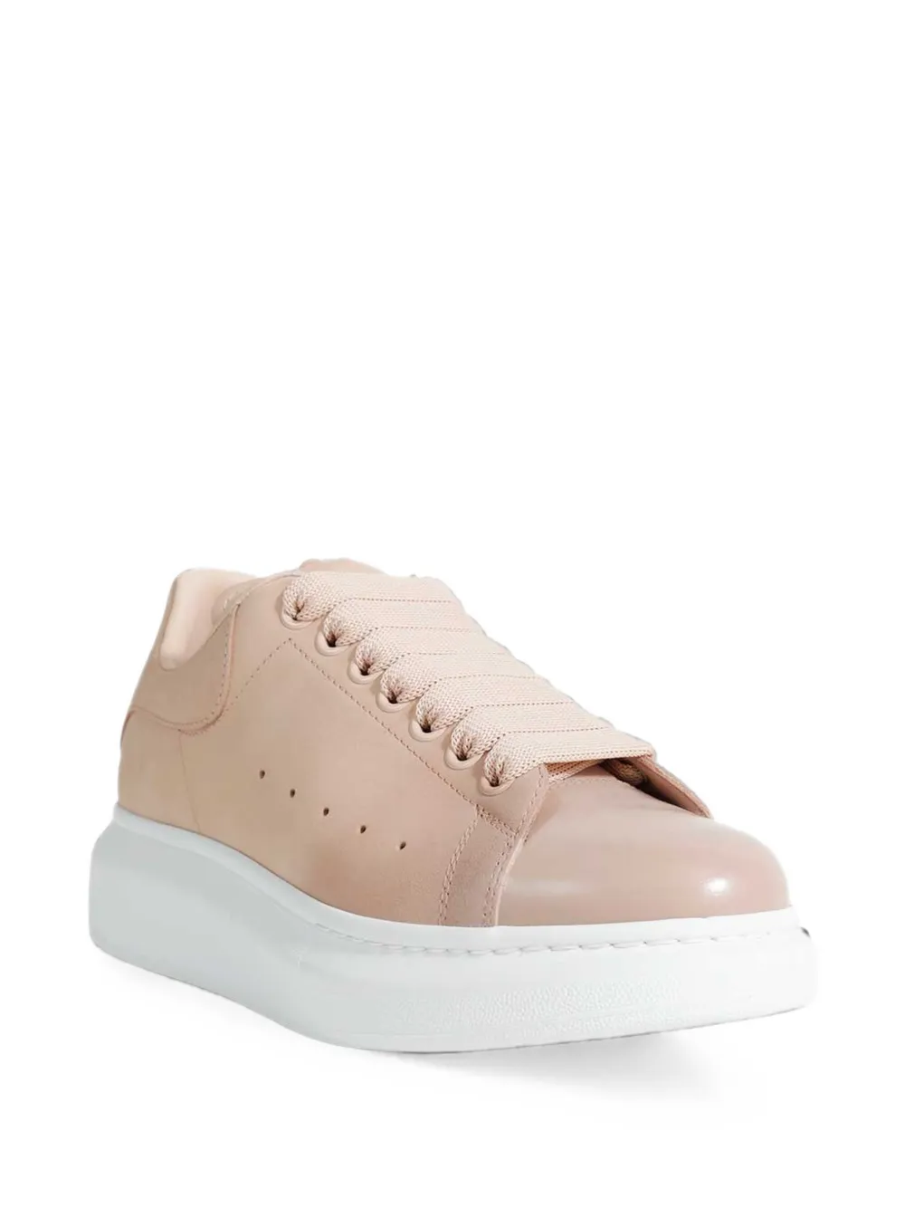 Alexander McQueen Oversized leather sneakers Beige