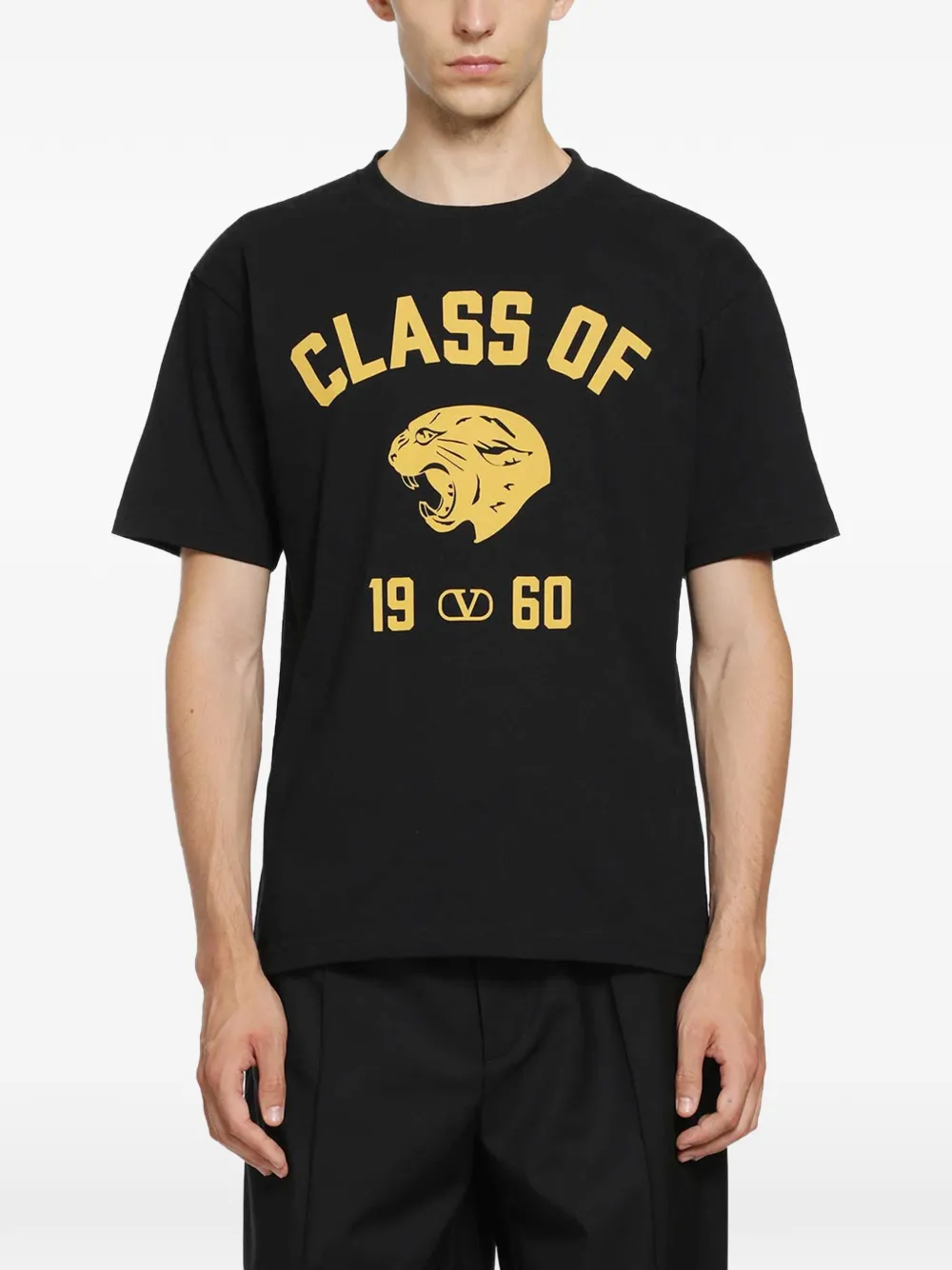 Valentino Garavani panther-print T-shirt - Schwarz