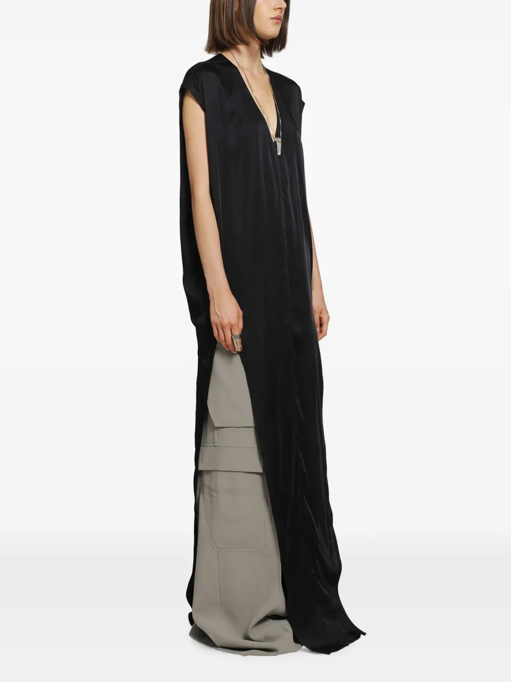 Rick Owens Tower Arrowhead maxi-jurk Zwart