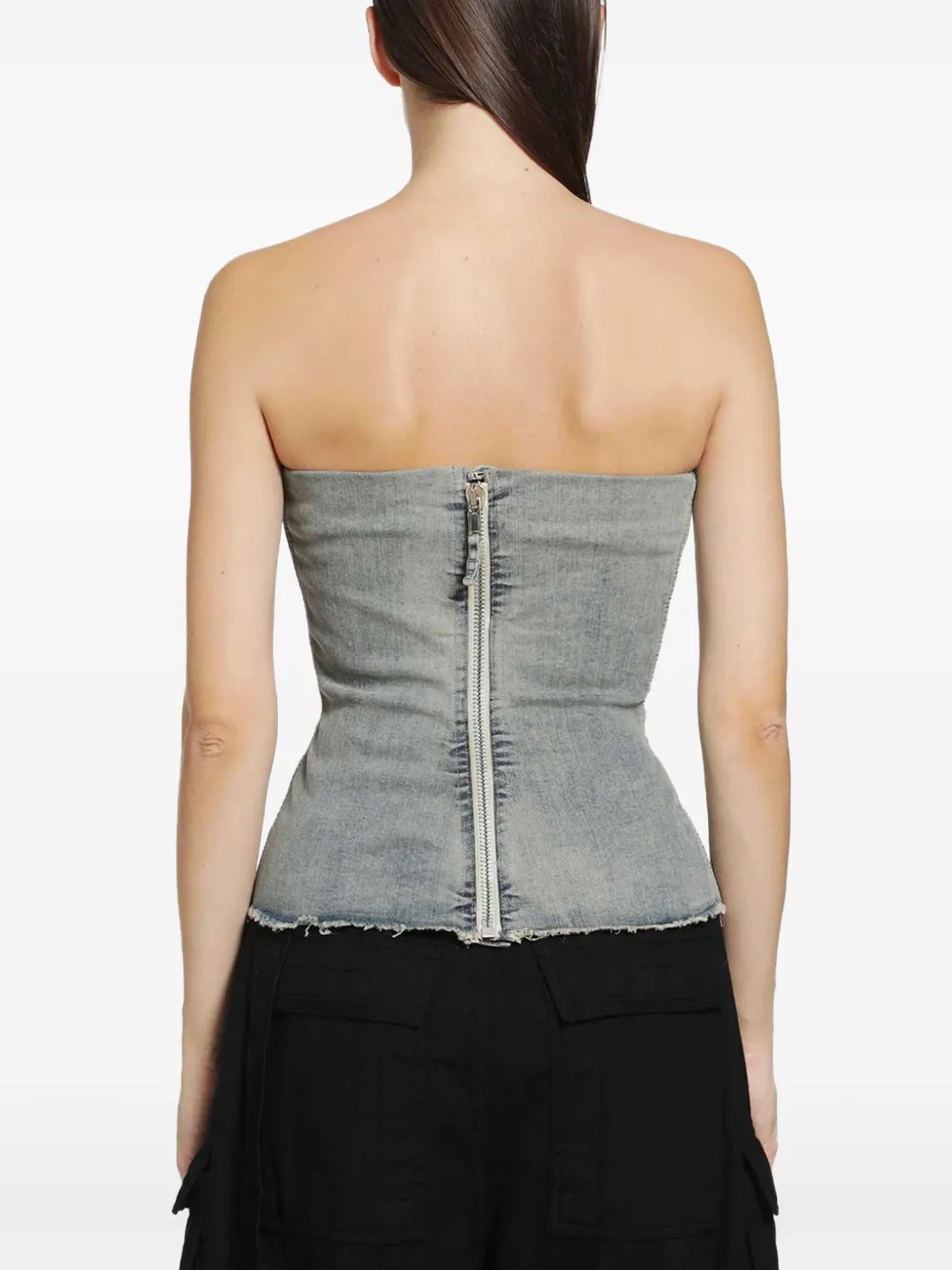Rick Owens DRKSHDW Bustier top met spatten Blauw