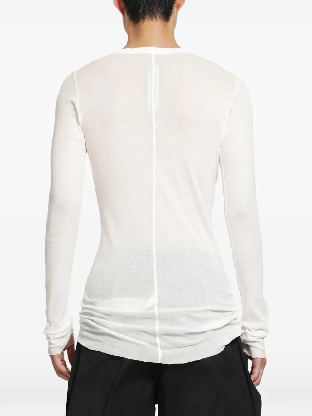 Rick Owens Rib LS T-shirt Wit