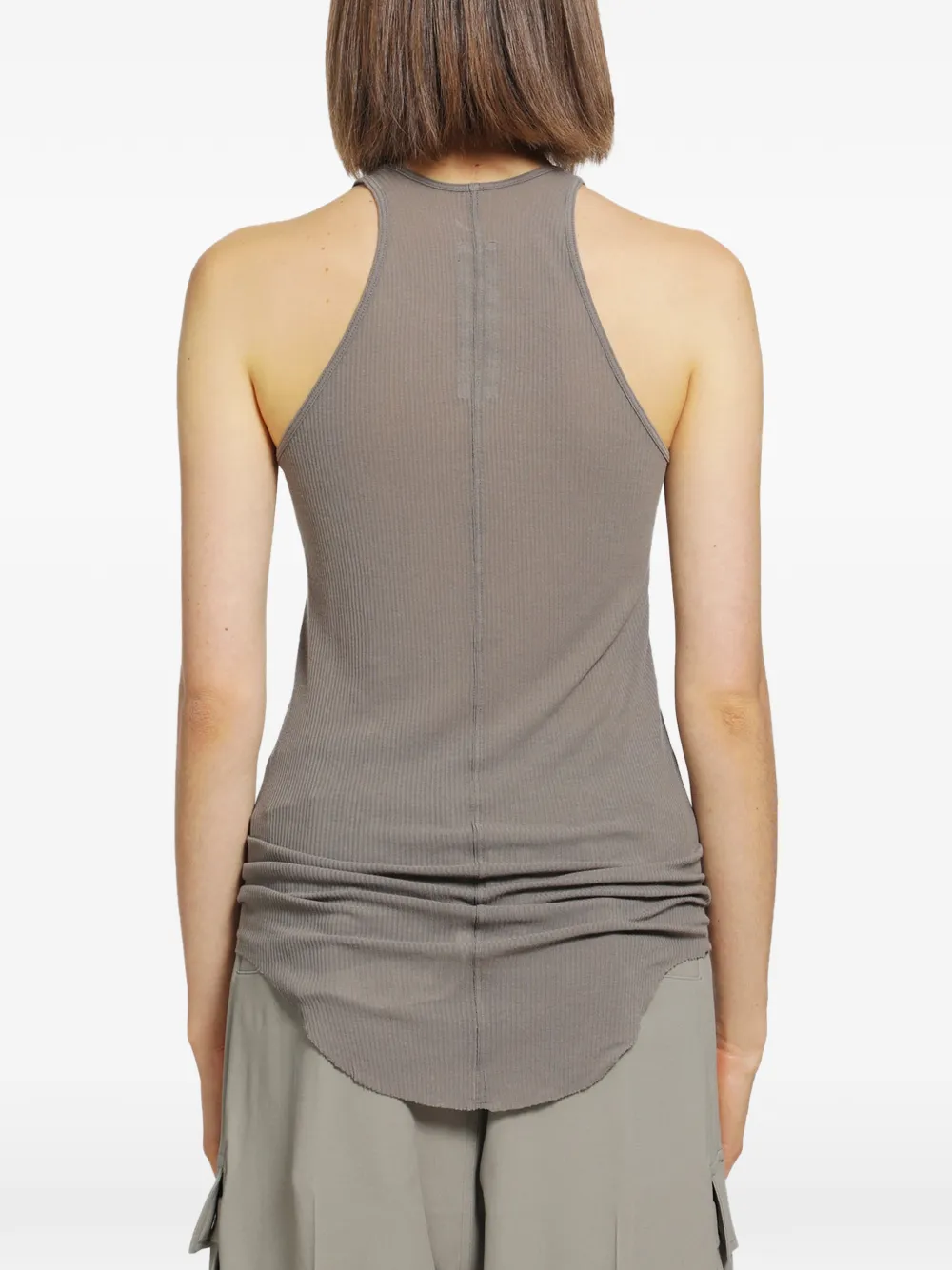 Rick Owens Tower geribbelde katoenen tanktop Bruin