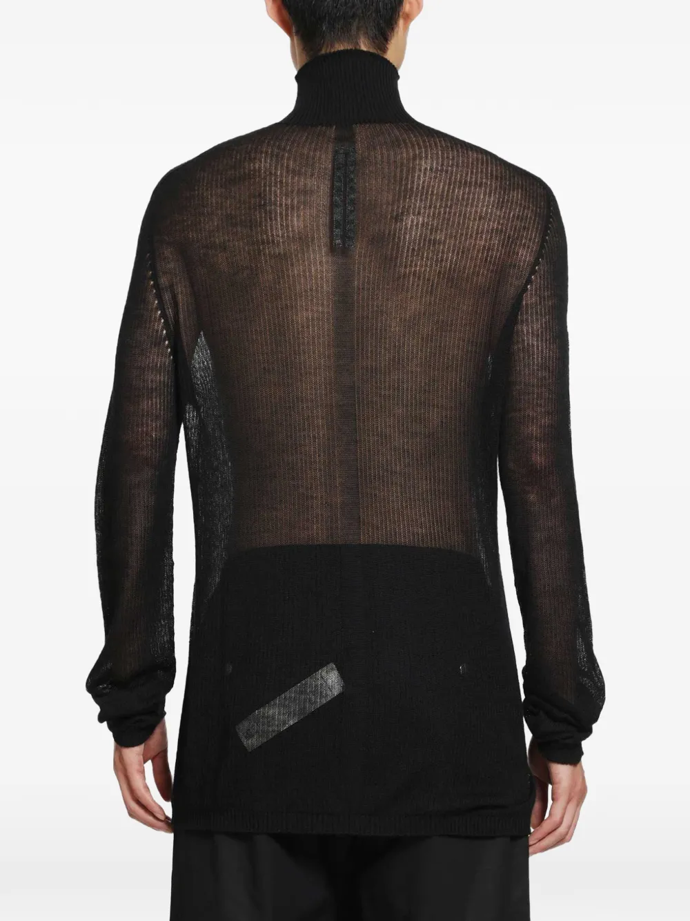 Rick Owens Tower geribbelde kasjmier trui Zwart