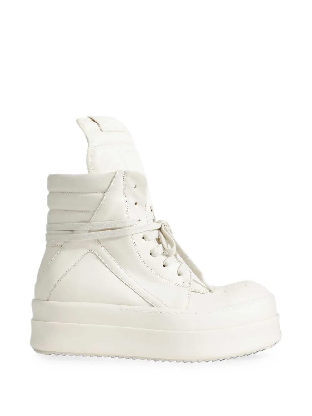 Rick Owens Mega Bumper Geobasket zip-up sneakers Wit