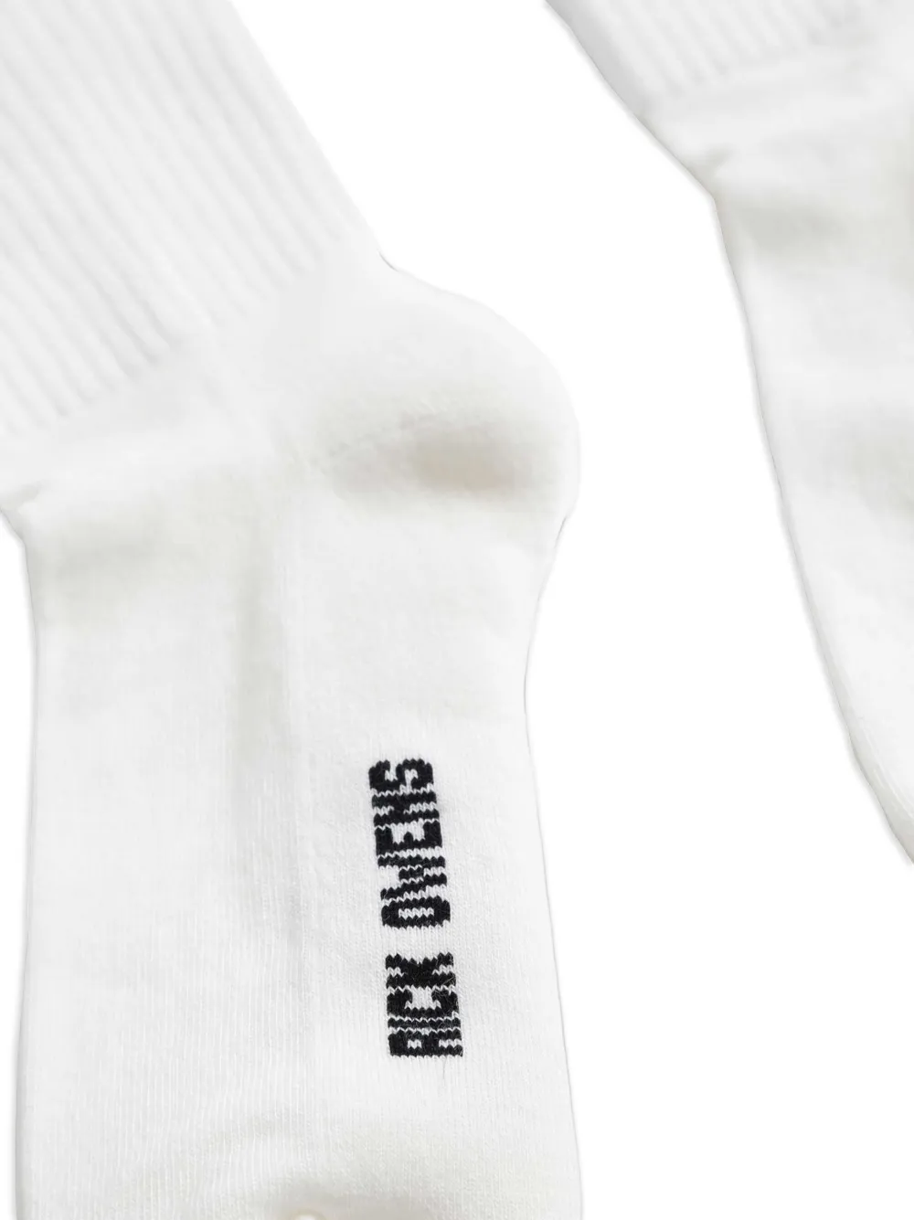 Rick Owens Tower Glitters ribgebreide katoenen sokken Wit