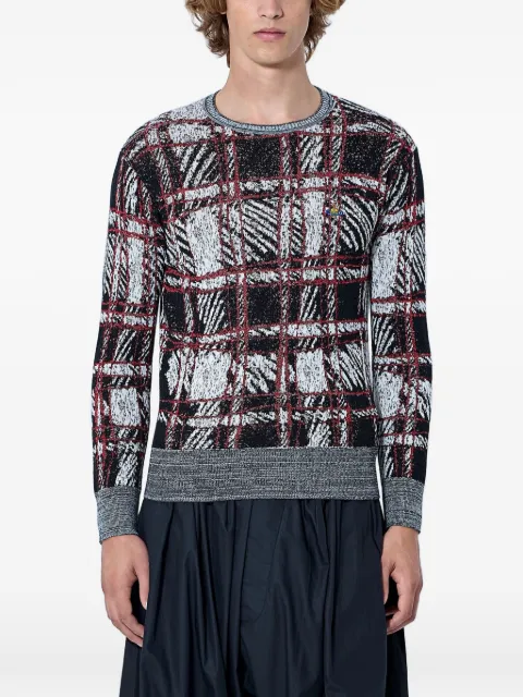 Vivienne Westwood check-pattern piqué sweater