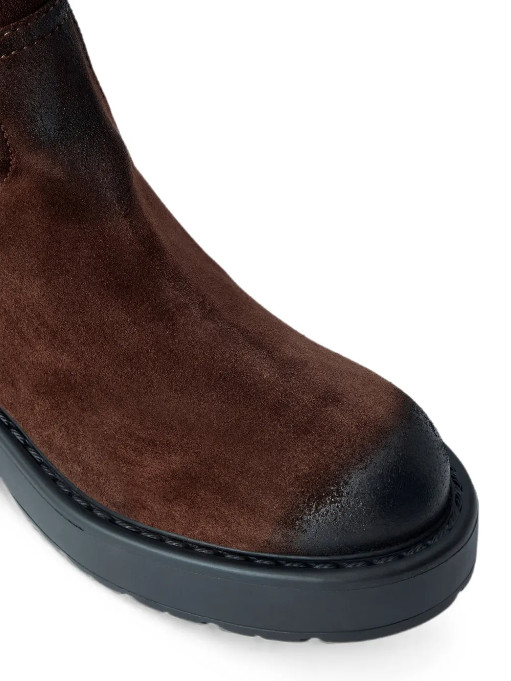 Miu round-toe suede boots Bruin