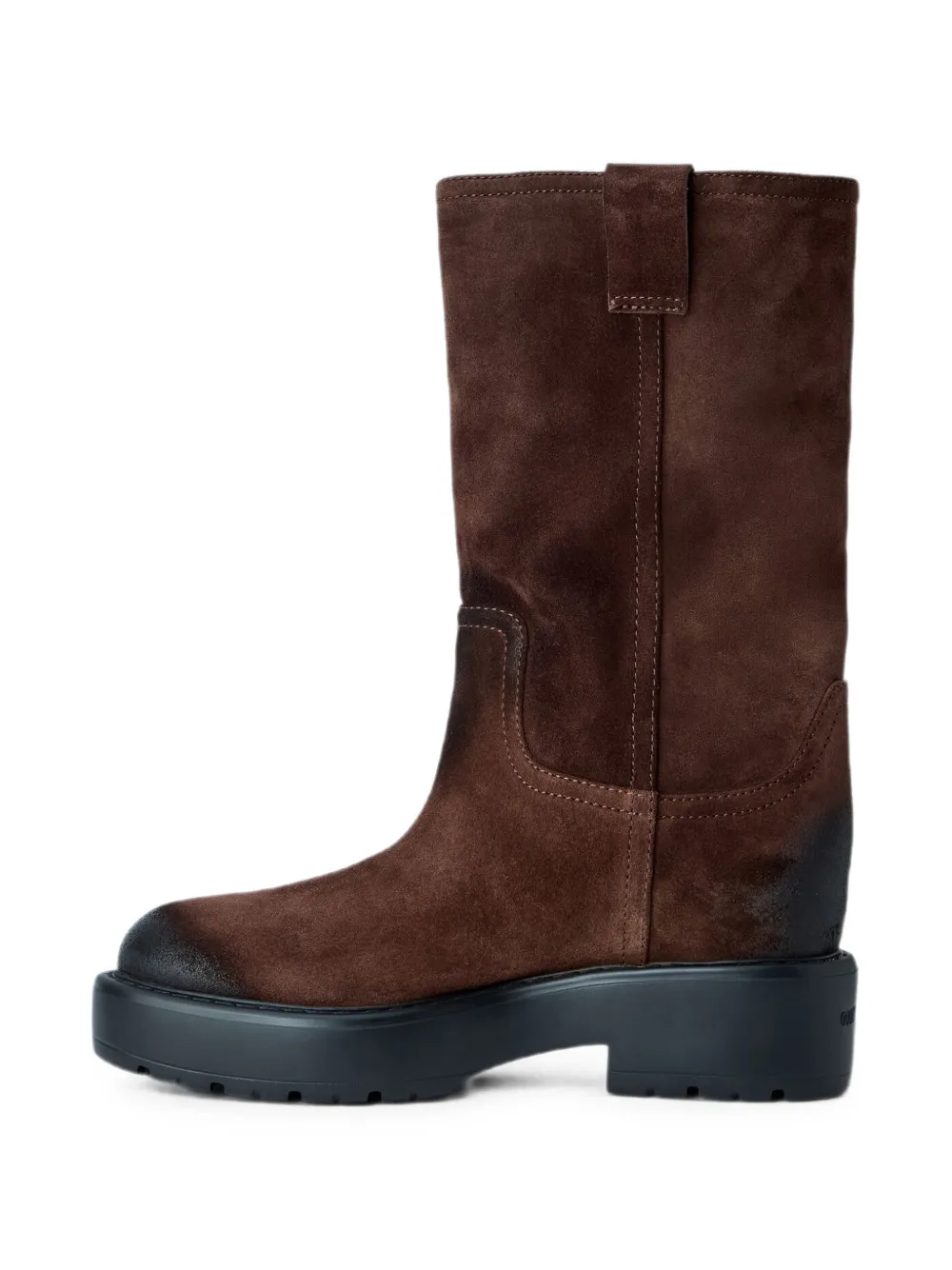 Miu round-toe suede boots Bruin