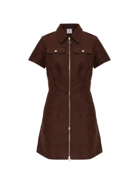Casablanca monogram-jacquard mini dress