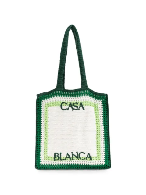 Casablanca logo-embroidered tote bag