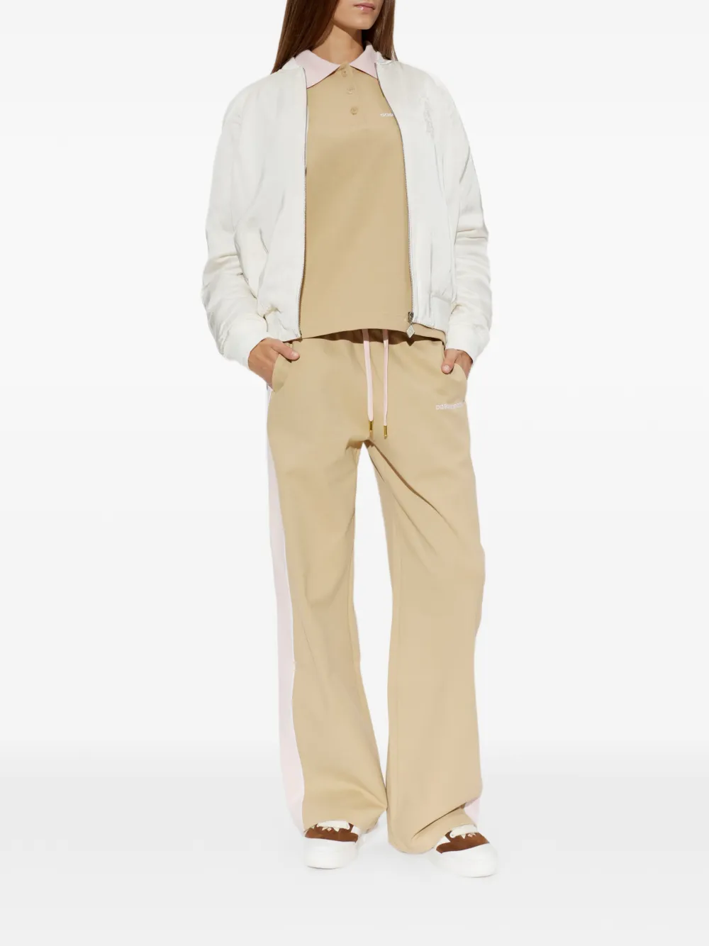 Casablanca Sweater met geborduurd logo Beige