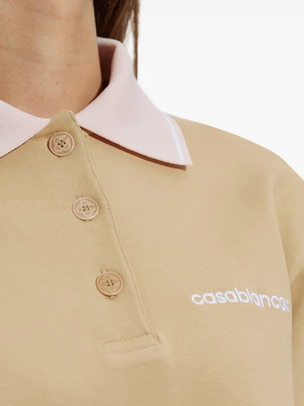 Casablanca Sweater met geborduurd logo Beige