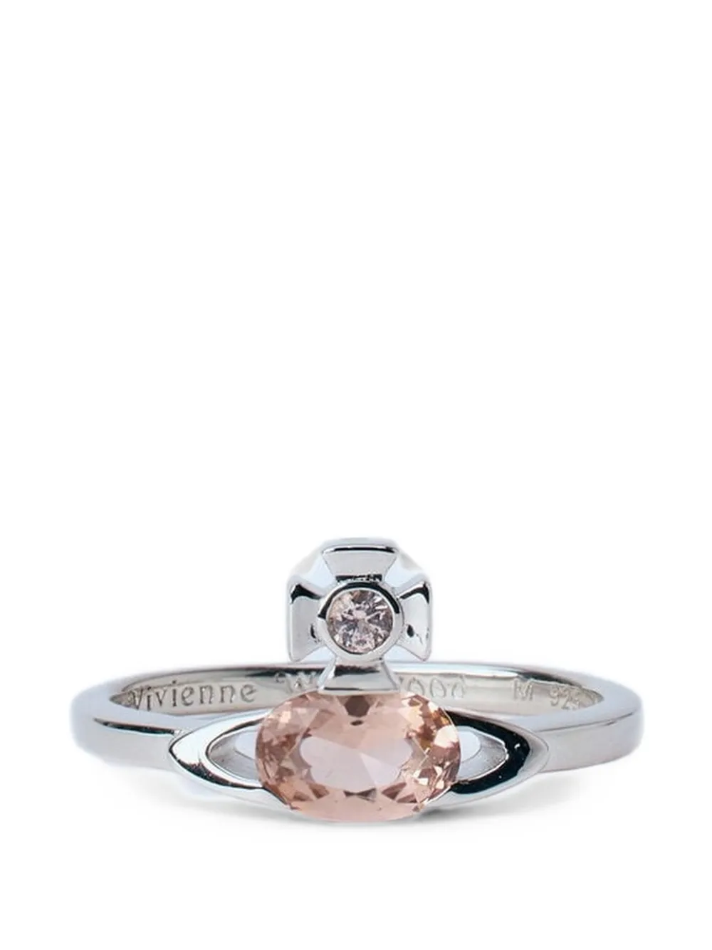 Vivienne Westwood orb-accent stone ring - Argento