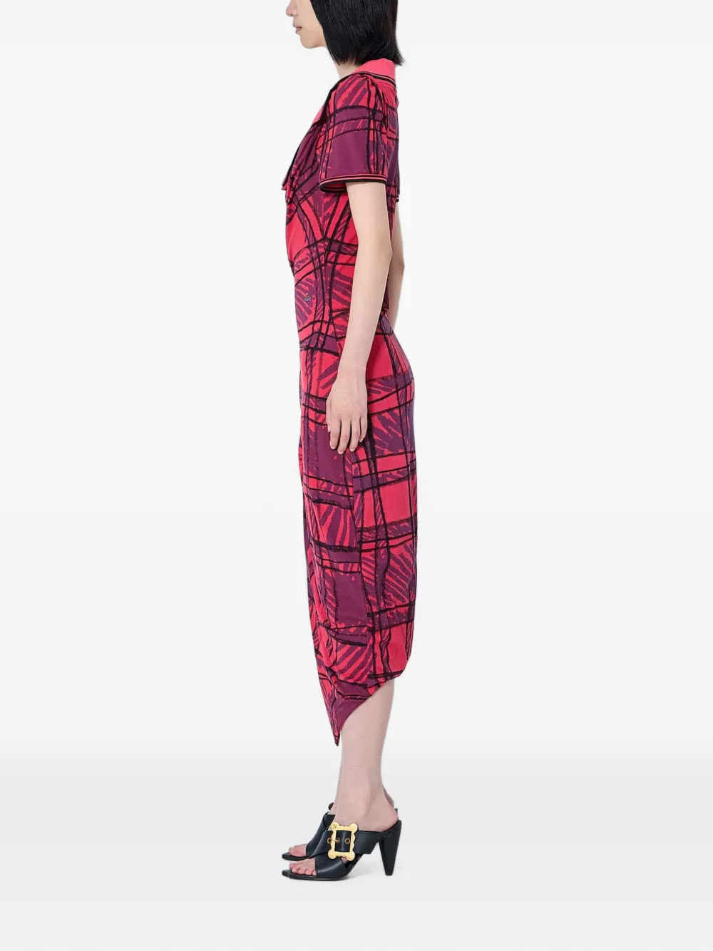 Vivienne Westwood Asymmetrische midi-jurk Rood