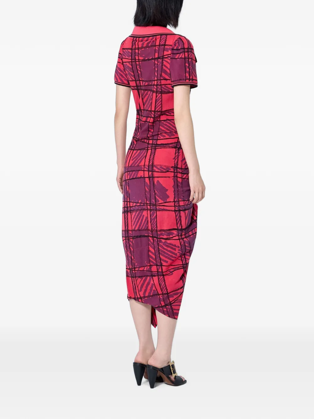 Vivienne Westwood Asymmetrische midi-jurk Rood