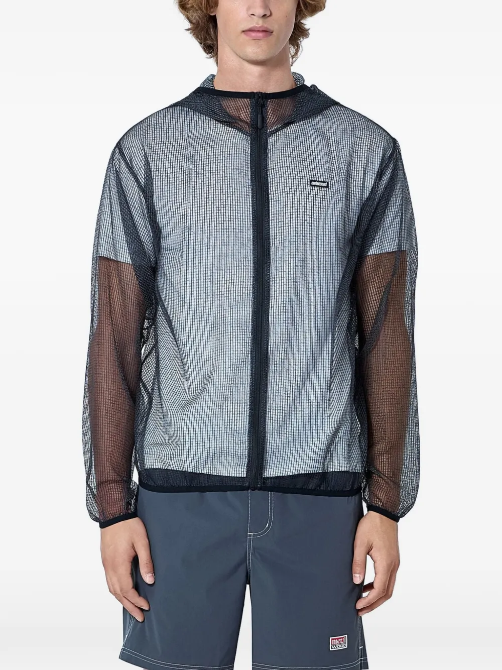 Metalwood Studio mesh hooded jacket - Schwarz