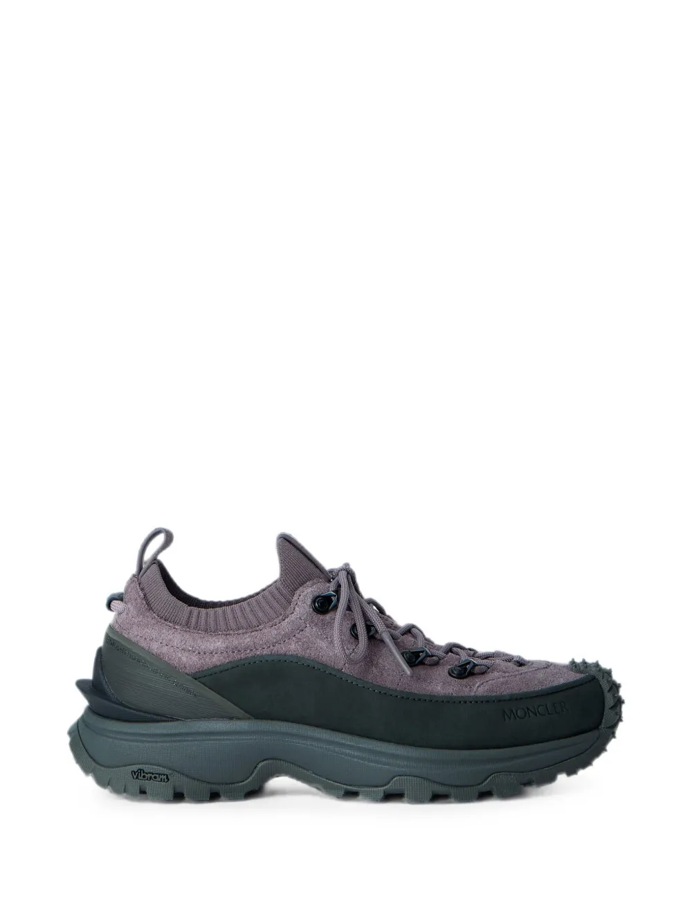 Moncler Trailgrip Lite3 nubuck en suède sneakers Paars
