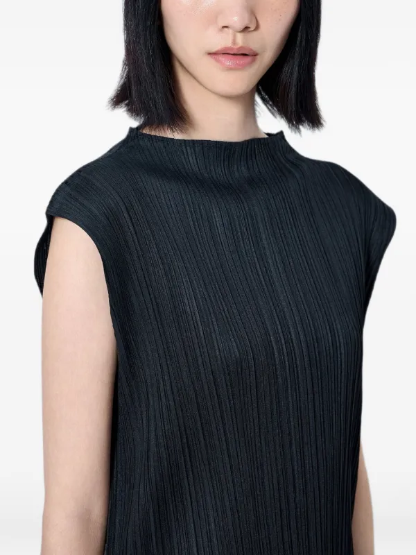 Pleats Please Issey Miyake プリーツノースリーブ ドレス | ブラック 